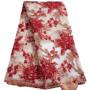 แอฟริกัน Jacquard ภาษาฝรั่งเศสคํา Gilded ลูกไม้ไนจีเรียผ้าลูกไม้ผ้าชุดราตรีคุณภาพสูงสําหรับผู้หญิง Sewing2.5yards2579