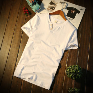 AKT | Summer Stylish V-neck Short Sleeve Cotton T-shirt
