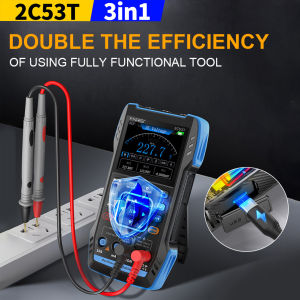 MC ส่งฟรี FNIRSI 2C53T 2C23T อัพเกรด3in 1มัลติมิเตอร์ออสซิลโลสโคปเครื่องกําเนิดสัญญาณแบนด์วิธ50MHz อัตรา250MS ช่องสัญญาณคู่20000จำนวน