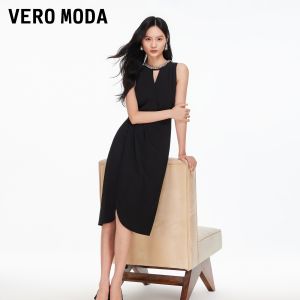 Vero Moda | Đầm Trung Bầu Mới Mùa Thu Dập Ly Có Khe Bên Đính Hạt