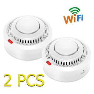 Tuya WiFi Đầu Báo Khói Không Dây Cảm Biến Quang Điện Nhà Bếp Báo Cháy Với Cuộc Sống Thông Minh Ứng Dụng Cảnh Báo Âm Thanh Gắn Trần