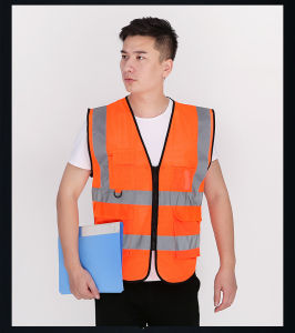 Jiahu Reflective Vest Construction Safe Vest Sanitation Workers Clothes Building Meituan Fluorescent Cycling Outwear Printing