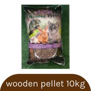 NICEPETS Wooden Pellet | Absorbent & Deodorizing For CatsGuinea Pig & Rabbit 10KG