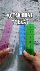 kotak kemasan pil strip panjang kotak obat 7 sekat