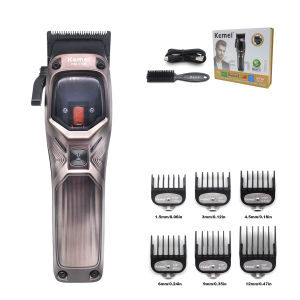 Kemei | Kemei 1726 Professional Hair Clipper Cordless Trimmer DLC Blade 10000RPM 12W Magnetic Vector Motor Hair Cutting Machine for Men