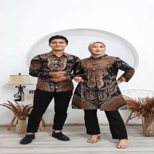 Batik Couple Modern & Mewah - Sragam Batik Kemeja Slimfit & Tunik Model Floy