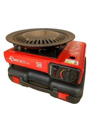 PAKET KOMPOR MYVO PORTABLE + ULTRA GRILL + GAS PORTABLE HI-COOK /