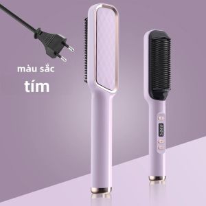 Lược Chải Thẳng Tóc Bằng Gốm 2 Trong 1 Bàn Chải Nóng Điện Ion Âm Làm Nóng Nhanh Dụng Cụ Tạo Kiểu Tóc Dùng Được Cho Tóc Khô Và Tóc Ướt