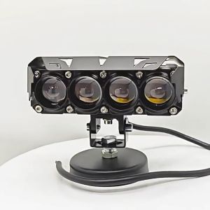 New Motorcycle Mini Light Dual Color 80w Super Bright Light 2/3/4Eyes Lens Waterproof 12-80V