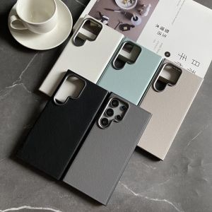 Simple Business Creative Personalized Leather Phone Case Anti-Fall for S24/S25 Ultra S24+/S23/S22 Ultra Men Women Style Protection