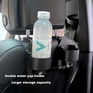 Multifunction Car Cup Holder Drink Holder Car Air Vent Outlet Water Cup Drink Bottle Can Holder Stand Phone Car Seat Headrest Hook 3 in 1 Storage Box Universal Vehicle Car Accessories 汽车水杯架