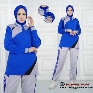 Baju Setelan Olahraga Wanita Lengan Panjang/Stelan Olahraga senam wanita terbaru