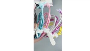 CABLE DATA PROTECTOR Lucu 1 SET (4 PCS) Pelindung Kabel & Penggulung