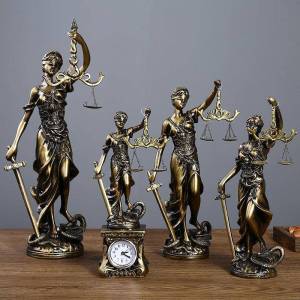 GUANGMANZHI | Tượng Themis Hiệu Ứng Đồng Cho Trang Trí Văn Phòng