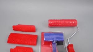 5/6Pcs Wood Graining Tool Professional Wood Grain Patterns Paint Tool Set Rubber Wood Grain Painting Roller with Handle for Wall