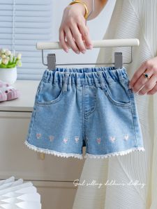Heart Shape Short Jean Pants for Toddler Girls