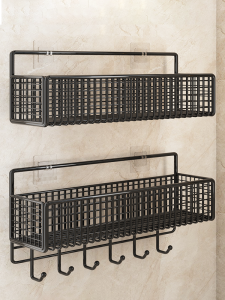 ตู้ครัวเรือนแบบติดผนังสำหรับห้องน้ำและห้องนวดสปา ไม่ต้องเจาะรู ตู้เก็บของสำหรับชั้นวางของในห้องน้ำและห้องนวดสปา