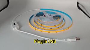 Motion Sensor USB COB LED Lights Strip 5V Dimmable 320LED/m Flexible Cabinet Kitchen Wardrobe TV Backlight LED Tape Lighting