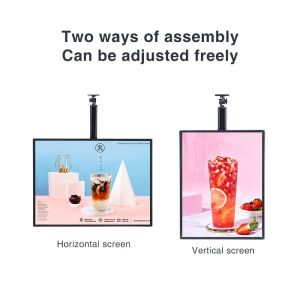 （Customization）Slim Frame LED Light Box Illuminated Poster Display Menu Board Screen for Restaurant Cafe Wall Billboard