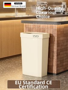 Large Aesthetic Rectangular Kitchen Trash Bin 25l