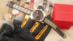 Box Exclusive Jam Tangan Coach Ring Kombi Silver Gold VA-106OR / Jam Tangan Fashion Wanita Tali Kulit Diameter 35cm