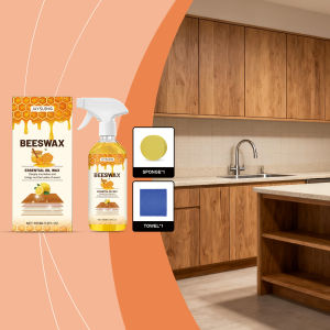 Jaysuing Beeswax Spray Furniture Polish Wood Cleaner Wood Floor Polish - For Living Room Kitchen and Wooden Furniture Floors 335ml