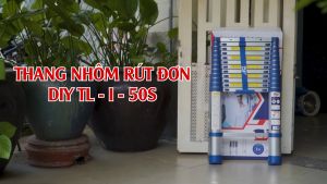 Thang nhôm rút đơn cao cấp DIY TL-I-50S chiều cao sử dụng tối đa 5.0m tải trọng 150kg - Kèm ốp cao su chống trượt