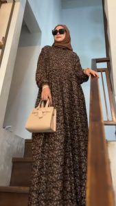 Arsy Midi Dress & Gamis Rayon Motif Terlaris: Baju Muslim Wanita Terbaru