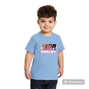 Kaos anak cewek motif roblok 4 cewek roblox buat usia 2-10 tahun