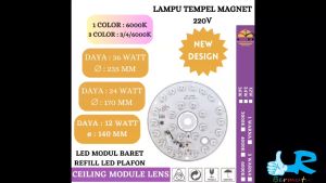 24W LAMPU PLAFON LED TL RING 12W 36W 24 WATT REFILL LAMPU KAP BARET 36 WATT LED MAGNET 12 WATT TEMPEL PLAFON REFILL LAMPU HIAS PLAFON BULAT WARNA PUTIH KUNING 3 WARNA 3000K 4000K 6500K TANPA TRAVO 220V