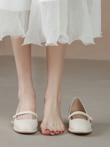 New Chinese Style Low Heel Three Centimeter Cheongsam Shoes 2025 New Maid of Honor Mary Janes High Heels Skirt Single Womens Shoes