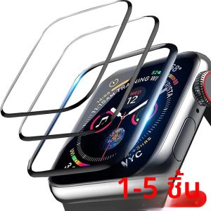 แก้วอ่อนสําหรับ Apple Watch ป้องกันหน้าจอ 49 มม.45 41 44 40 42 38 9D HD ฟิล์ม iWatch Series 9 8 7 6 SE 5 4 3 2 อุปกรณ์เสริม