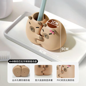 Kệ Đựng Chổi Đánh Răng Dễ Thương Cho Cặp Đôi Kệ Đựng Đồ Vệ Sinh Cá Nhân Kệ Đựng Cốc Rửa Miệng Kệ Đựng Đồ Lưu Trữ Đế Đựng