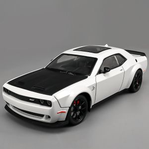 1:24 Scale Dodge Challanger SRT Alloy Car Model Diecast Car Sound Light Car Lovers Collection Kids Birthday Gift Metal Boys Toys
