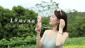 Kipas Angin Mini Portable USB Rechargeable Vanity Mirror Pocket Fan Kantor Desktop Square Mute Fan Outdoor Gantung Leher Lipat Genggam Portable Mini Fan