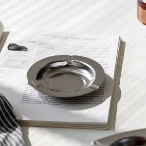 【On Sale】Stainless Steel Square Round Ash Tray Plain Quality Ashtray