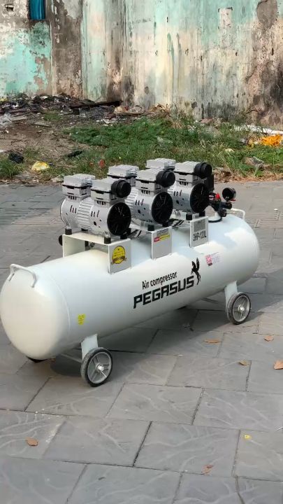 Máy nén khí không dầu Pegasus TM - OF750 x 3-120L 3HP