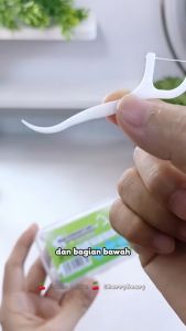 Benang tusuk gigi pembersih sela gigi steril 1 Box isi 50 LBX Macromolecul carea Dental floss