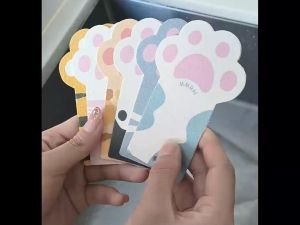 ฟองน้ำขัดหม้อ ฟองน้ำเยื่อไผ่ ฟองน้ำขัดล้างภาชนะ ลายอุ้งเท้าแมว