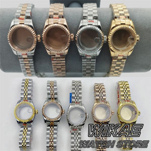 NH05 26mm Stainless Steel Watch Case with Bracelet for Ladies Women Watches Fit NH05 NH06 Automatic Movement Sapphire Glass