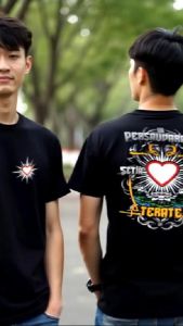 Baju Kaos Distro Dewasa Pria Wanita Sablon Hati Bersinar PSHT Fit Nyaman Bandung
