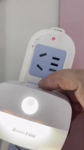Motion Sensor LED Under Cabinet Light US EU Plug Night Lamp Kitchen Bedroom Hallway Stairs Cupboard Closet 3 Colors Dimmable
