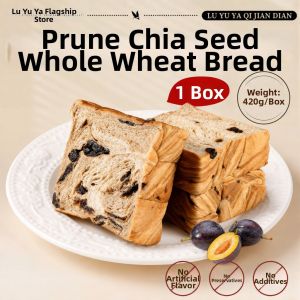 Plum Chia Seeds Whole Wheat Sugar-Free Zero-Fat Bread Toast