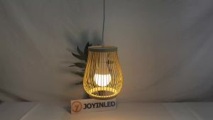 Chinese Rattan Wicker Pendant Lamp Lustre Bamboo Wood Chandelier Ceiling Light Handmade E27 for Home Living Ding Bed Room Decor