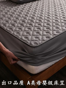 ผ้าคลุมเตียงแบบหนาป้องกันการลื่นคลุมเตียงขนาด 1.8 ม. ผ้าฝ้ายแท้ เคลือบผ้าฝ้าย กันฝุ่น กันแมลง ป้องกันการลื่น ผ้าฝ้ายทอแบบยูนิเซ็กซ์