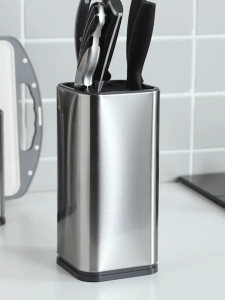Stainless Steel Space-Saving Knife Holder Organizer with Multi-Position Slots