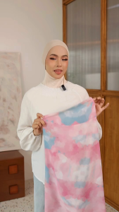 Aralyn Babes Printed Instant Shawl (Dotty & Rumi) - Instant Shawl / Slip-On Hijab / Instant Hijab / Instant Scarve / Head Scarve
