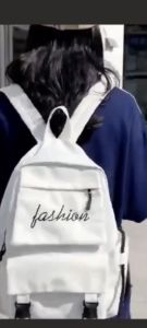 Backpack Korean version of Harajuku ulzzang large capacity canvas backpack campus minimalist trendy brand ins