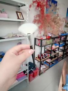 Small Fan Shaped Highlighter Brush Multipurpose Face Makeup Brush for Foundation Brush Blush Brush Contour Brush Powder Brush