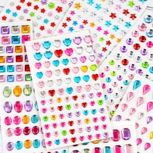 Heart Shaped Crystal Stickers